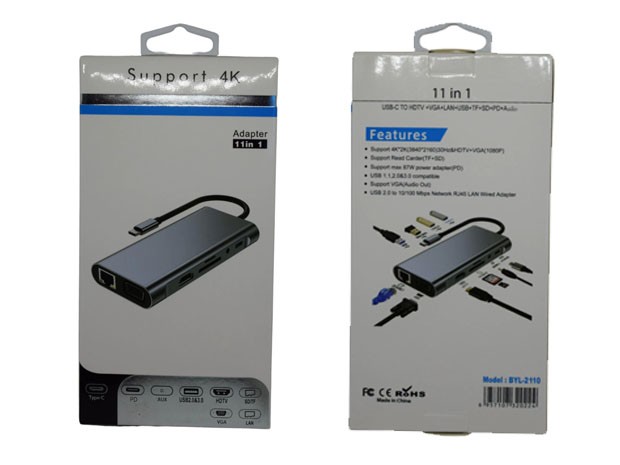 &u++ HUB TIPO C MACBOOK BYL-2010 6 EN 1 4K